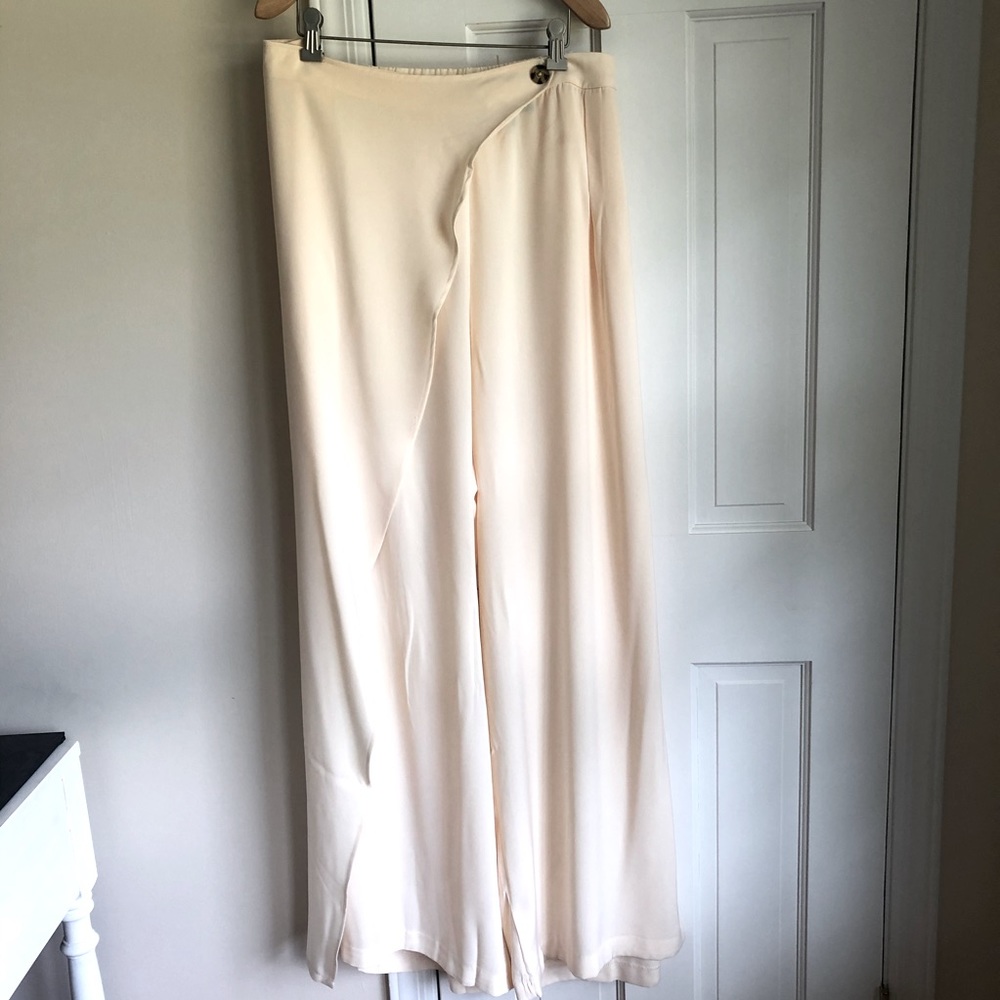 Eloquii NWT Ivory Wide Leg Overlay Pants 24 - Picture 7 of 7
